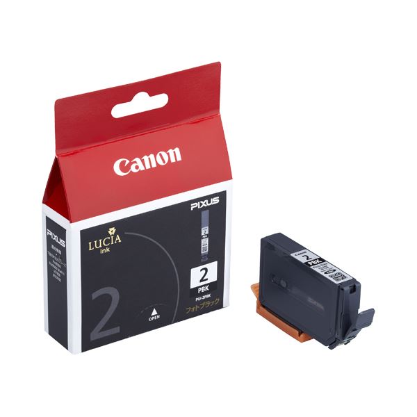 (まとめ) キヤノン Canon インクタンク PGI-2PBK フォトブラック 1024B001 1個 【×10セット】
