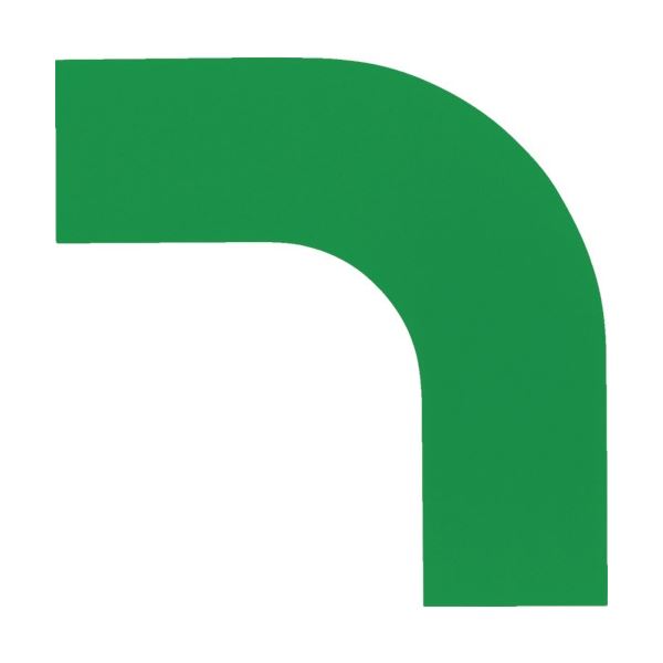(まとめ) 日本緑十字社 コーナー用ガードテープ(50mm幅用) 緑 屋内用 150022 1パック(10枚) 【×3セット】
