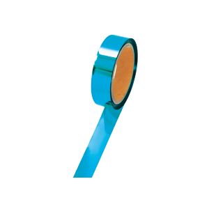 （まとめ） ササガワ メッキテープ幅25mm×長さ50m 青 40-4485 1巻 【×5セット】