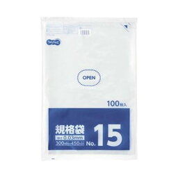 （まとめ）TANOSEE 規格袋 15号0.03×300×450mm 1セット（1000枚：100枚×10パック）【×3セット】