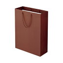 (まとめ) TANOSEE マットコート手提げ袋 LL ヨコ380×タテ500×マチ幅150mm ブラウン 1パック(10枚) 【×5セット】