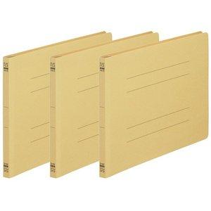 TANOSEE フラットファイル(ノンステープルタイプ) A4ヨコ 150枚収容 背幅18mm 黄 1パック(3冊) 　送料込み！