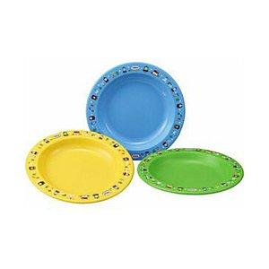 OSK 子ども用食器セット きかんしゃトーマス 中皿3枚セット 日本製 PT-22 イエロー/グリーン/ブルー