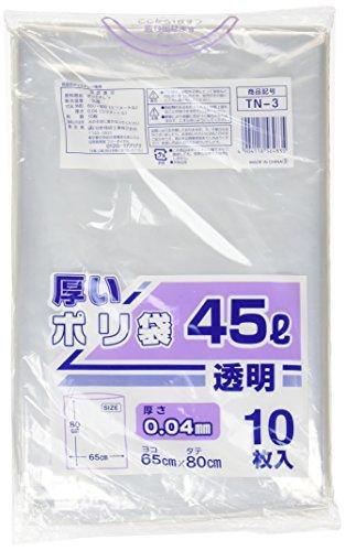 日本技研 TN-3透明ポリ袋厚口45L10枚
