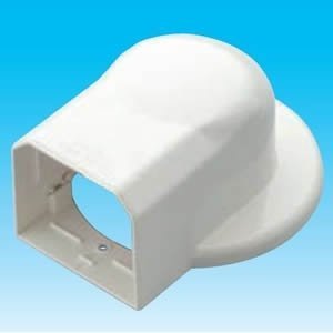 因幡電工 配管化粧カバー ウォールコーナー エアコンキャップ用 室内の壁貫通部からの取り出し ホワイ..