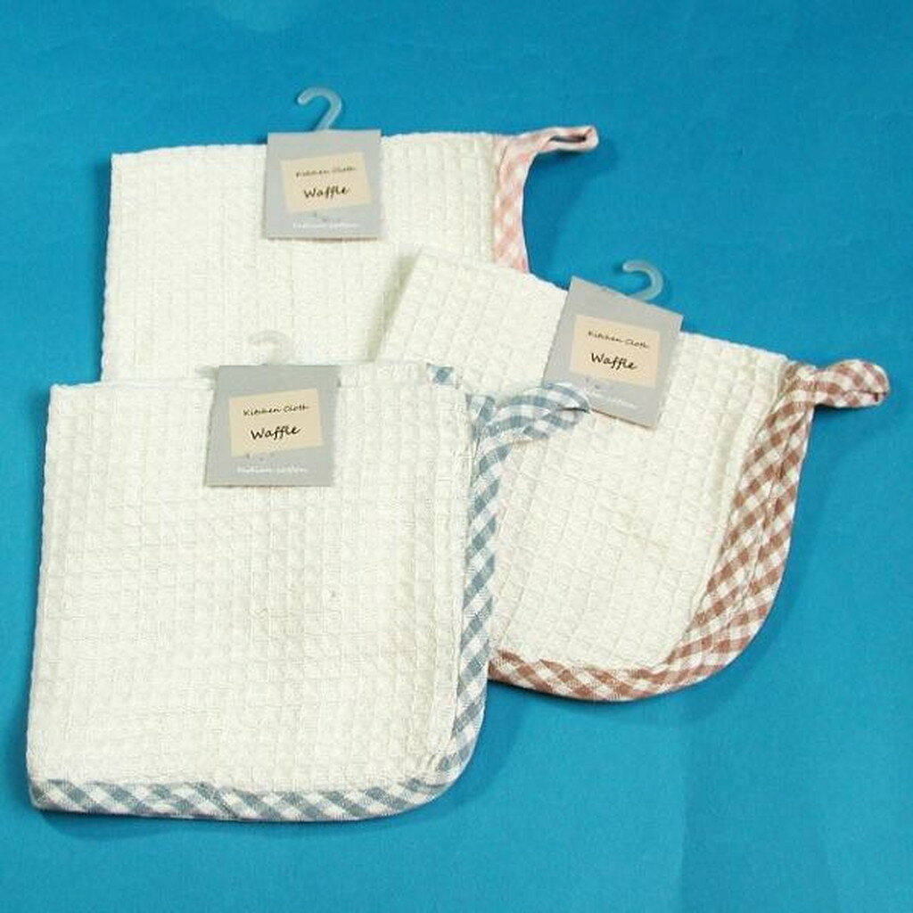 ワッフルキッチンクロス サイズ：約35x35cm 素材：綿100% 1枚(色は選べません)