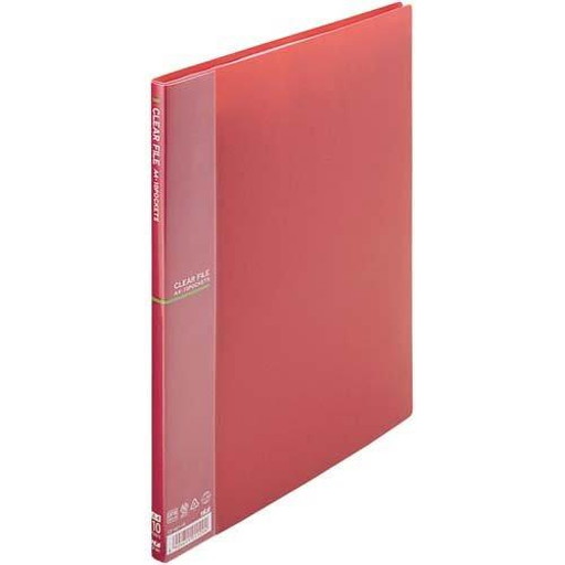 クリアファイルA4縦10Pワインレッド CF-441-18 　送料込み！