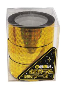 124907756018036 ・広告文責（株式会社ビッグフィールド ・072-997-4317）カテゴリー1：梱包資材カテゴリー2：ラッピング材＞リボン・テープJAN：4907756018036. ： 【サイズ】幅20mm×約20m巻 【セット内容】3巻 【カラー】金 【仕様】粘着あり 【特徴】キラキラ輝くホログラム柄のテープです。小物のデコレーションなどにおすすめ。 ? もっと見るもし希望購入数が買物かごに入らない場合は、一度、お問合せいただければ幸いでございます。