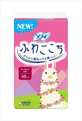 ソフィふわごこちピンクローズの香り38枚 【 ユニ・チャーム(ユニチャーム) 】 【 生理用品 】 【単品】送料込! (北海道・沖縄・離島は別途送料)