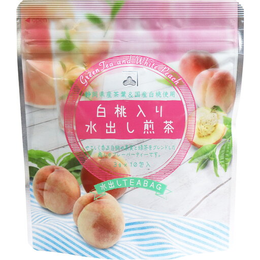 ※白桃入り水出し煎茶 水出しティーバッグ 3g×10包入 【単品】 送料込み!(北海道・沖縄・離島は別途送料) ※白桃入り水出し煎茶 水出しティーバッグ 3g×10包入 【単品】 送料込み!(北海道・沖縄・離島は別途送料)