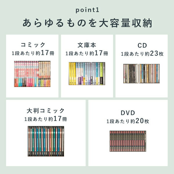 ブックシェルフ 本棚 約幅29.5cm ホワイト 大容量 スリム コミック CD DVD対応 組立品 リビング 子供部屋 書斎 インテリア家具【代引不可】 [3]