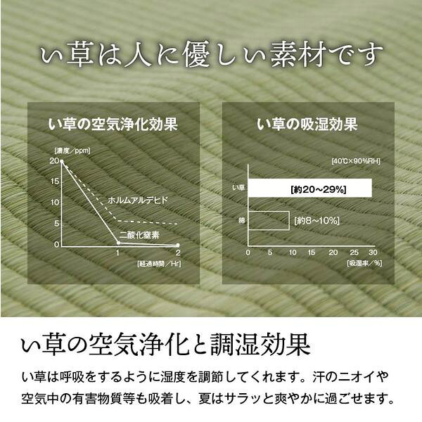 純国産 い草 上敷き 上質ない草で作った カーペット 双目織 江戸間4.5畳(約261×261cm)【代引不可】 [3]