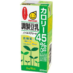 マルサン 調製豆乳 カロリー45％オフ 200mL*12本入 【マルサンアイ】【調整豆乳】