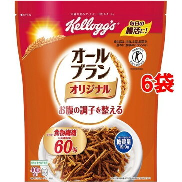 【送料込！】ケロッグ オールブラン 400g*6コセット 【※送料込の価格です。】 【オールブラン】【おなかの調子を整える】