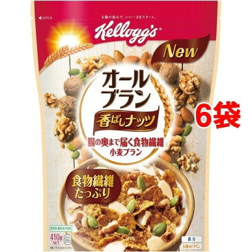 【送料込！】ケロッグ オールブラン 香ばしナッツ 410g*6コセット 【※送料込の価格です。】 【オールブラン】【コーンフレーク】