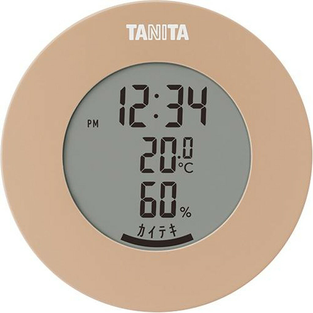 タニタ デジタル温湿度計 ブラウン TT-585-BR(1個)【タニタ(TANITA)】[温度計 湿度計 卓上 マグネット 丸型 TT-585 BR]