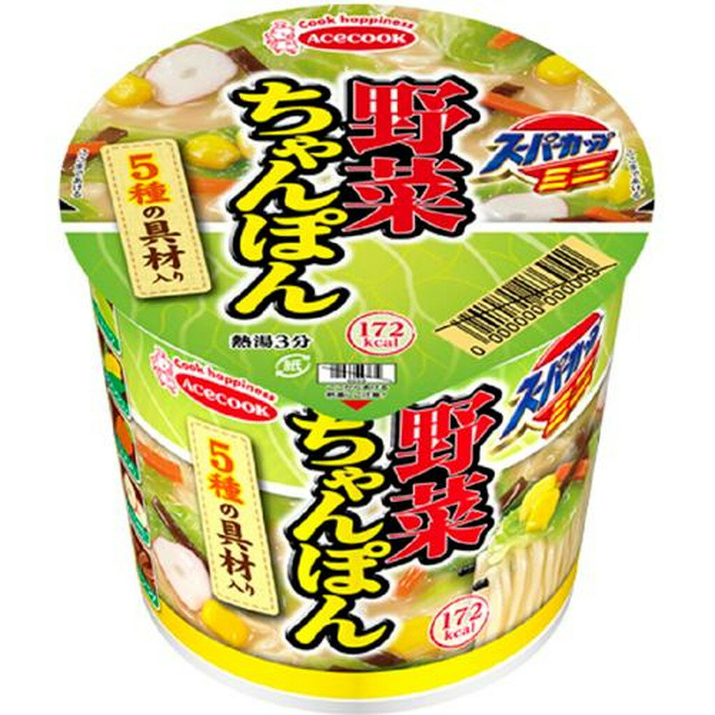 スーパーカップミニ 野菜ちゃんぽん(12個入)【スーパーカップ】