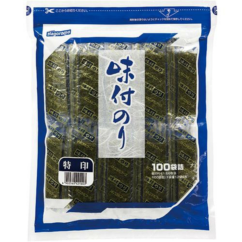 業務用 はごろもフーズ 味付のり 特印(12切5枚*100袋入)【はごろも】