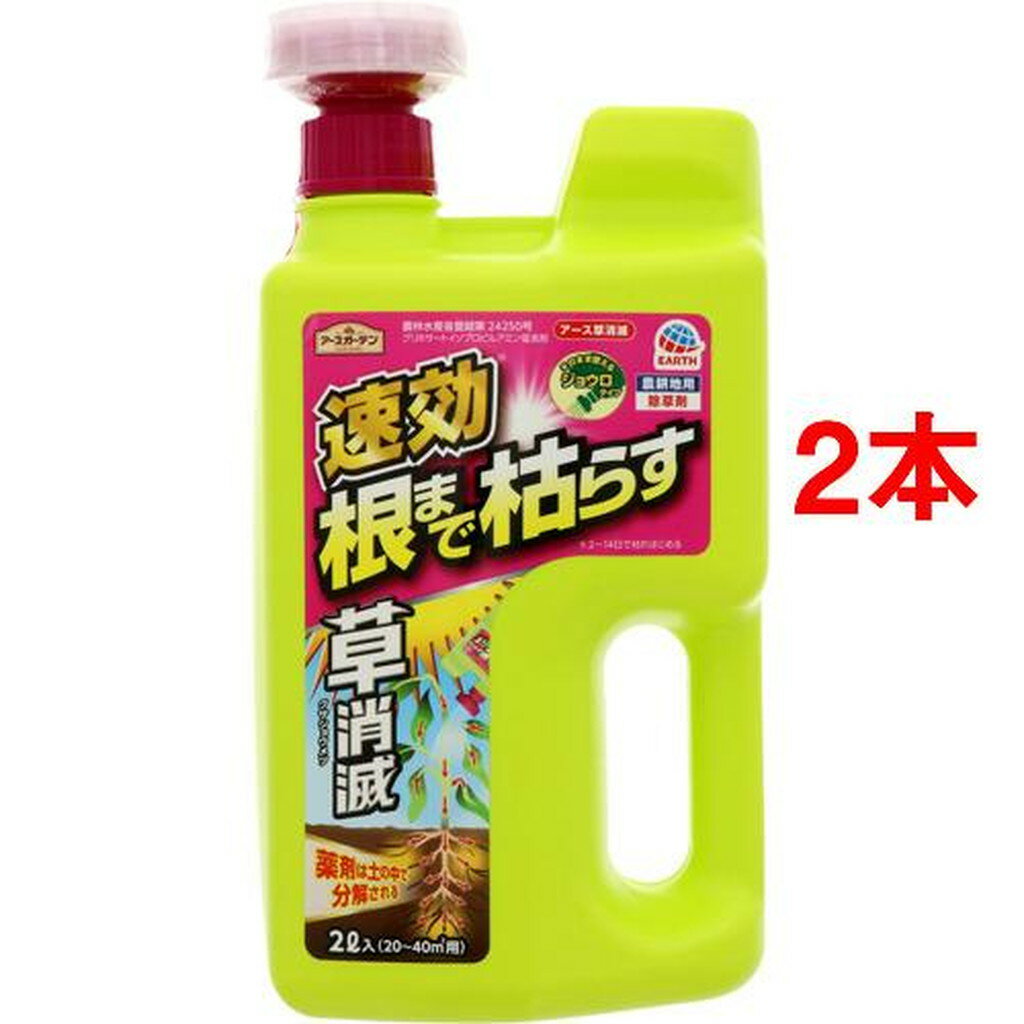 アースガーデン 除草剤 アース草消滅 速効 根まで枯らす 雑草対策(2L*2本セット)【アースガーデン】