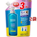 サクセス リンスのいらない薬用シャンプー エクストラクール つめかえ用(960ml*2袋セット)【サクセス】[シャンプー 男性用 リンスイン ニオイ 毛穴]