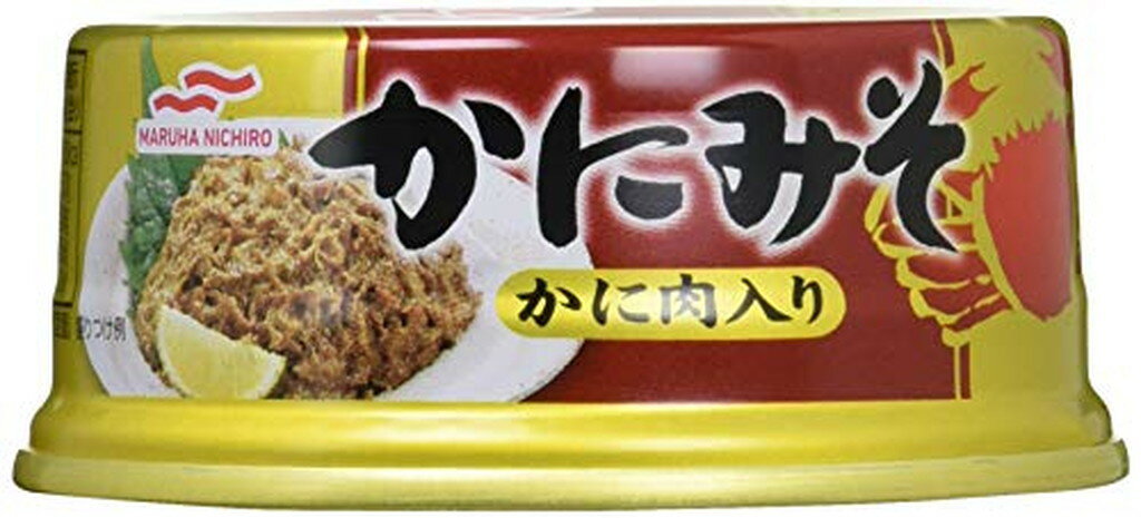 フード＞缶詰・瓶詰＞魚介類の缶詰・瓶詰＞カニ缶(かに缶)＞マルハニチロ かにみそ かに肉入り (50g)【マルハニチロ かにみそ かに肉入りの商品詳細】●本ずわいがにのみそと、まるずわいがにのかに肉をあわせたお酒に合うおつまみ珍味です。●かに肉割合を10％増やしました。【品名・名称】かにみそ かに肉入り【マルハニチロ かにみそ かに肉入りの原材料】ずわいがにかにみそ(カナダ)、まるずわいがに、でん粉、砂糖、食塩／リン酸塩(Na)、調味料(アミノ酸等)、(一部にかにを含む)【栄養成分】1缶(50g)当たりエネルギー：80kcal、水分：35.1g、たんぱく質：5.7g、脂質：4.8g、炭水化物：3.6g、灰分：0.8g、ナトリウム：226mg、カリウム：49mg、リン：126mg、食塩相当量：0.6g【アレルギー物質】かに【保存方法】直射日光・高温多湿を避け、冷暗所で保管してください。【原産国】日本【ブランド】マルハ【発売元、製造元、輸入元又は販売元】マルハニチロリニューアルに伴い、パッケージ・内容等予告なく変更する場合がございます。予めご了承ください。マルハニチロ135-8608 東京都江東区豊洲3-2-20 豊洲フロント0120-040826[缶詰類/ブランド：マルハ/] ・広告文責（株式会社ビッグフィールド ・072-997-4317） ※ご注文手配後の変更キャンセルはお受けできません※仕入れ先からの直送品の為、お客様ご都合の返品・交換を賜ことが出来ません。誠に勝手ではございますが、何卒、ご理解ご了承のほどお願い申し上げます。