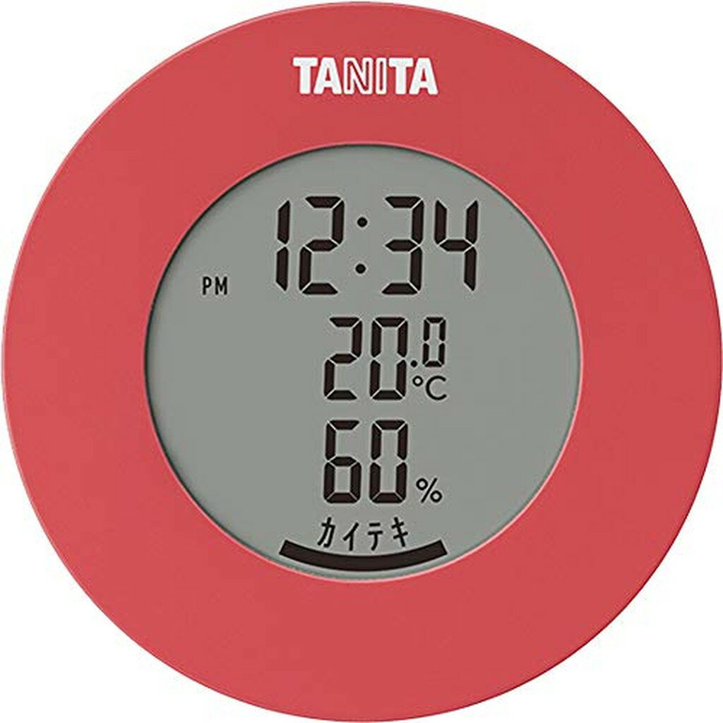 タニタ デジタル温湿度計 ピンク TT-585-PK(1個)【タニタ(TANITA)】[温度計 湿度計 卓上 マグネット 丸型 TT-585 PK]