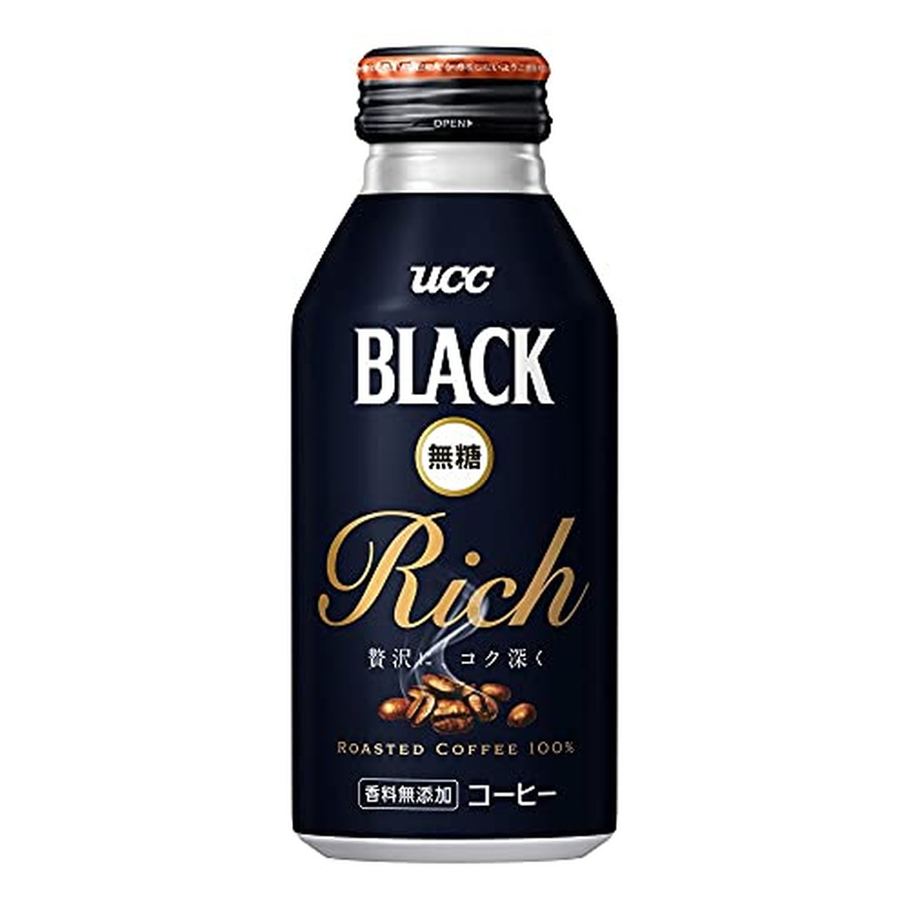 UCC BLACK無糖 RICH 缶(375g*24本入)【UCC ブラック】[アイスコーヒー アイス 缶コーヒー 香料無添加 ケース]