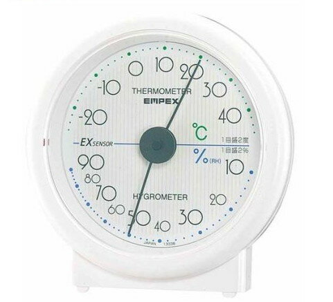 セレステ温度・湿度計 ホワイト TM-5501(1個)【EMPEX(エンペックス)】
