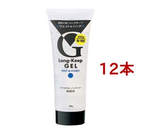 マンダム ロングキープ ジェル ウェット＆ハード(225g*12本セット)【mandom(マンダム)】