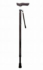 伸縮ジョイントレザーステッキ/ブラック/- 島製作所 69-NL2