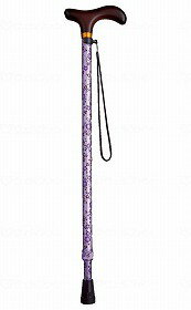 アルミ製伸縮杖　美匠/小花パープル/- アロン化成 532475(4.0)