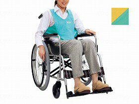 車いす用ワンタッチベルトキーパー3/グリーン×イエロー/- フットマーク 403654