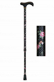 商品名 &nbsp;アルミ製花柄伸縮杖/クロ/- 瀬川商店 1851　送料込！ &nbsp;商品説明 落ち着いた上品な花柄です。木製グリップで握りやすい。○サイズ：長さ72〜95cm（2.5cmピッチ 10段階）○グリップ長さ：12cm○パイプ径：（手元）19mm、（杖先）16mm重量：270g材質：材質○握り：木製○支柱：アルミ形状：容器包装等詳細：賞味期間：使用方法：補足情報：--------------------******************・落ち着いた上品な花柄です。 ・木製グリップで握りやすい。 ●サイズ／長さ72cm 95cm 2.5cmピッチ (10段階) ●グリップ長さ／12cm ●パイプ径／上部：1.9cm、下部：1.6cm ●材質／握り：木製　支柱：アルミ ●重量／270g ●カラー／黒　紫　白　赤 ●メーカー品番／ 　黒:1851　紫:1852 　白:1853　赤:1854 ●JANコード／ 　黒:4562158631940 　紫:4562158631971 　白:4562158631964 　赤:4562158631957 ●メーカー名／瀬川商店