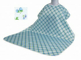 食事用エプロンW/フルーツブルー/- ウェルファン 009418