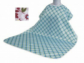 食事用エプロンW/花柄ピンク/- ウェルファン 009418