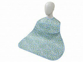 ディナーエプロン（ポケット付）/ブルー（小花）/- 大阪エンゼル 6077