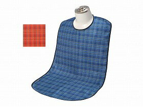 ソフラピレン エプロン チェック 2WAYタイプ/オレンジ/- 竹虎 102281