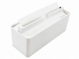 ペーパータオルケース　リップタイプ/ホワイト/スリム オカ 89515