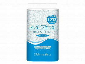 エルウ゛ェール　トイレットティシュー　シングル170m　芯なし/ケース/6R 大王製紙 723282