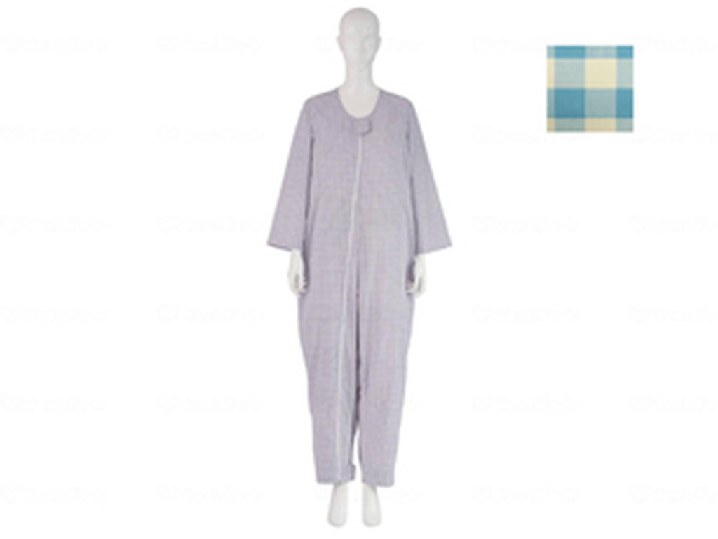 フドーねまきB　厚手/チェックブルー/L 竹虎 106884　送料込！