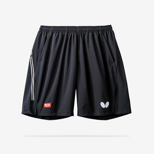 バタフライ BUTTERFLY 卓球 ウェア(メンズ・ユニ) ロゴライン・ハーフパンツ/LOGOLINE HALF PANTS ブラック(278) L 52000 バタフライ BUTTERFLY 卓球 ウェア(メンズ・ユニ) ロゴライン・ハーフパンツ/LOGOLINE HALF PANTS ブラック(278) L 52000