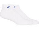 アシックス asics EQトレーニング エキップメント(ユニ) SOCKS10 ブリリアントホワイトXアシックスブルー(102) S 3033B869