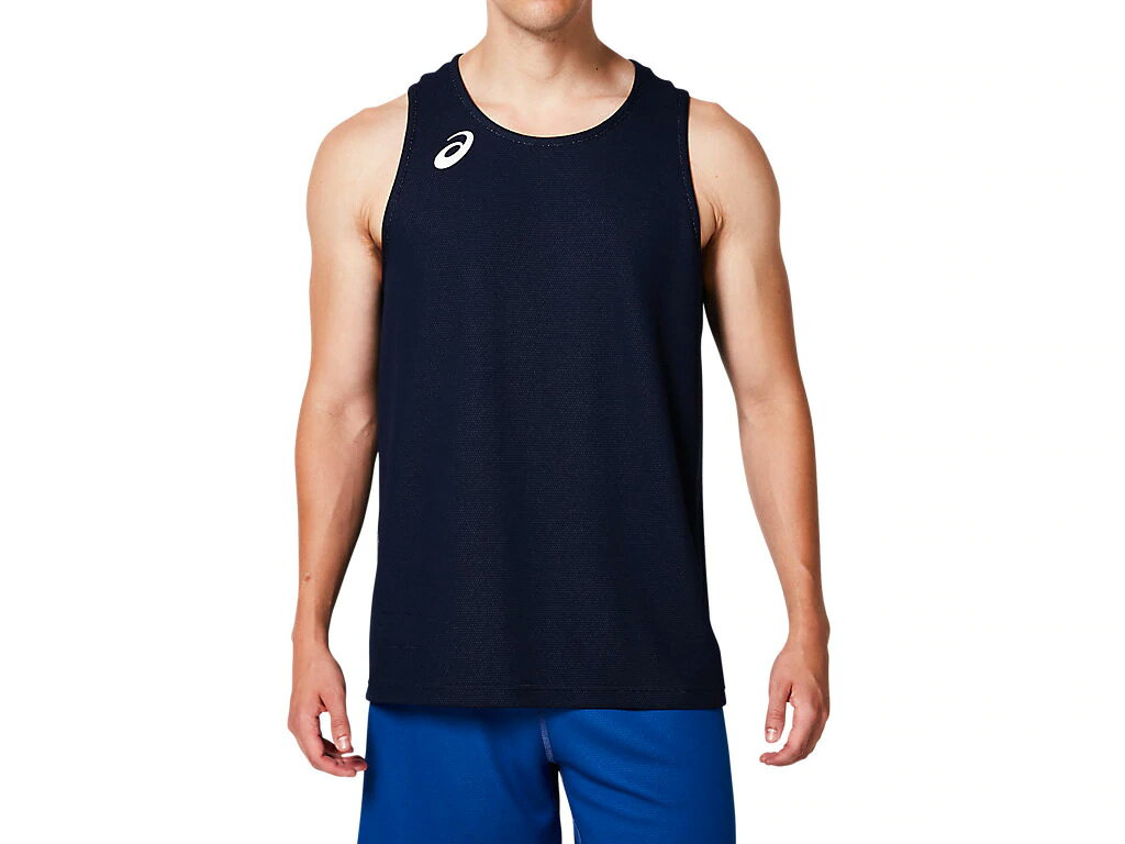 【メール便発送品】アシックス asics バスケツト リバーシブルシャツ ピーコート(401) XS 2063A066 ウエア 部活動　クラブ活動のサムネイル