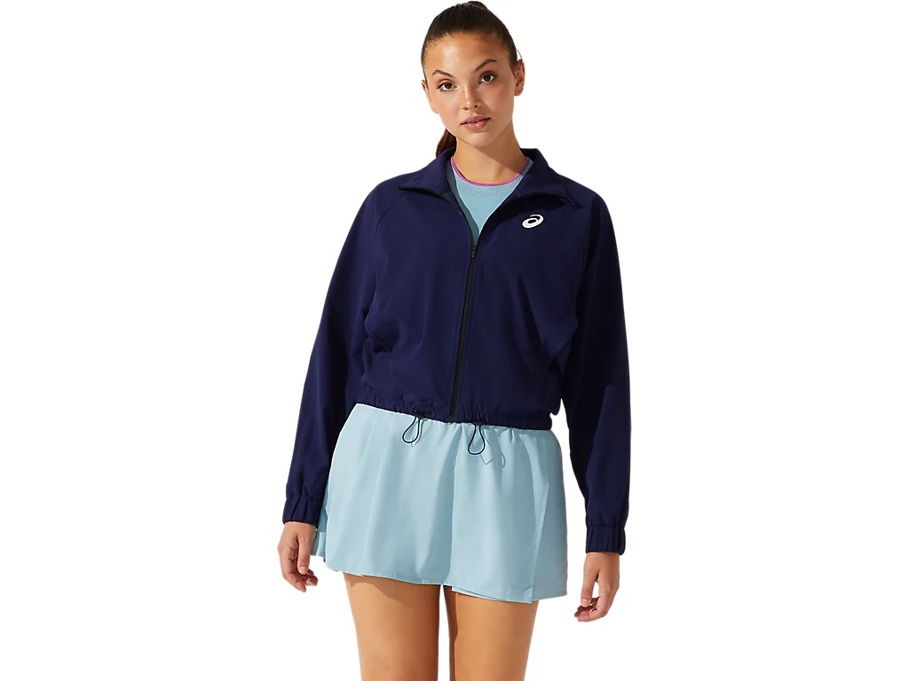 【メール便発送品】アシックス asics テニス MATCH W'Sウーブンジャケット ピーコート(400) XS 2042A162 ウエア 部活動　クラブ活動