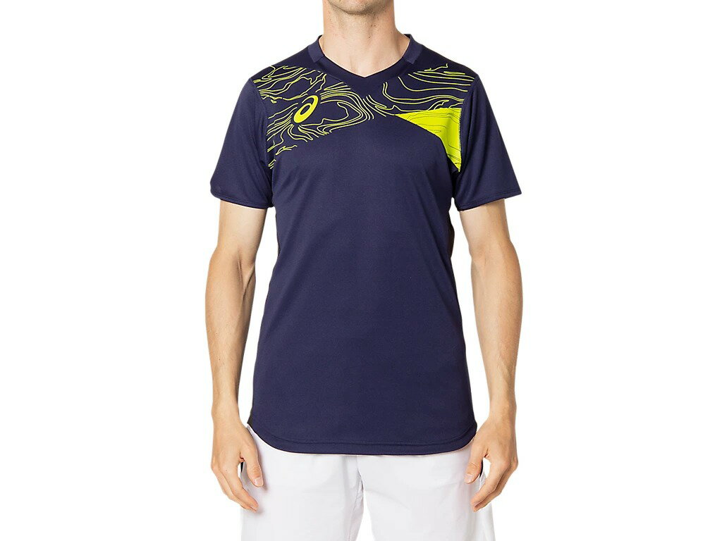 【メール便発送品】アシックス asics ハンドボ-ル プラクティスショートスリーブトップ ピーコート(400) M 2073A028 ウエア 部活動　クラブ活動