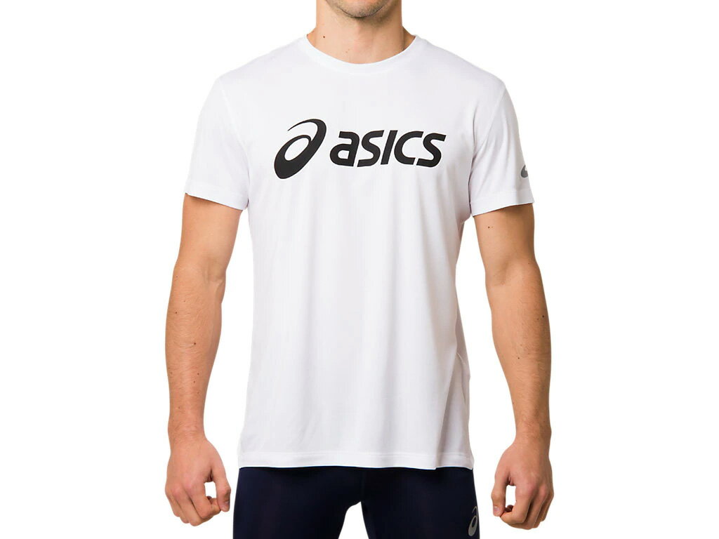 アシックス asics ランニング ウェア（メンズ） ランニンググラフィックショートスリーブトップ ブリリアントホワイト(100) S 2011A646 部活動　クラブ活動