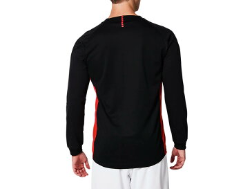 アシックス asics バレ-ボ-ル ウェア(ユニ) 長袖ゲームシャツ PブラックxRED(001) XL 2053A050 部活動 クラブ活動