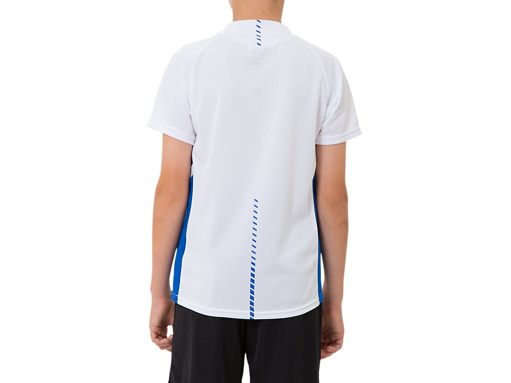 アシックス asics サツカ- ウェア(キッズ) ジュニア ゲームシャツ BホワイトxAB(100) 160 2104A002 部活動 クラブ活動ネット注文 サッカー 用品 セール