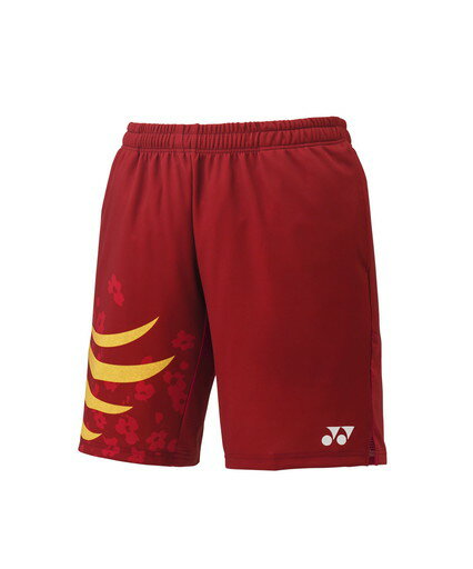 【メール便発送品】ヨネックス YONEX テニス・バドミントン ウエア ニットハーフパンツ クレナイ(821) L 15095 部活動　クラブ活動