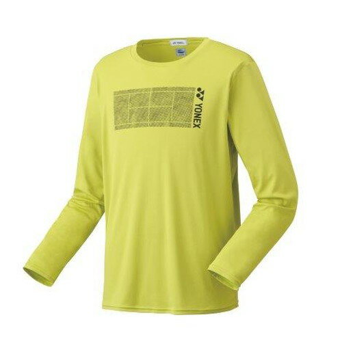 【メール便発送品】ヨネックス YONEX テニス・バドミントン ウエア（ユニ） ユニロングスリーブTシャツ ライムイエロー(500) L 16553 部活動　クラブ活動
